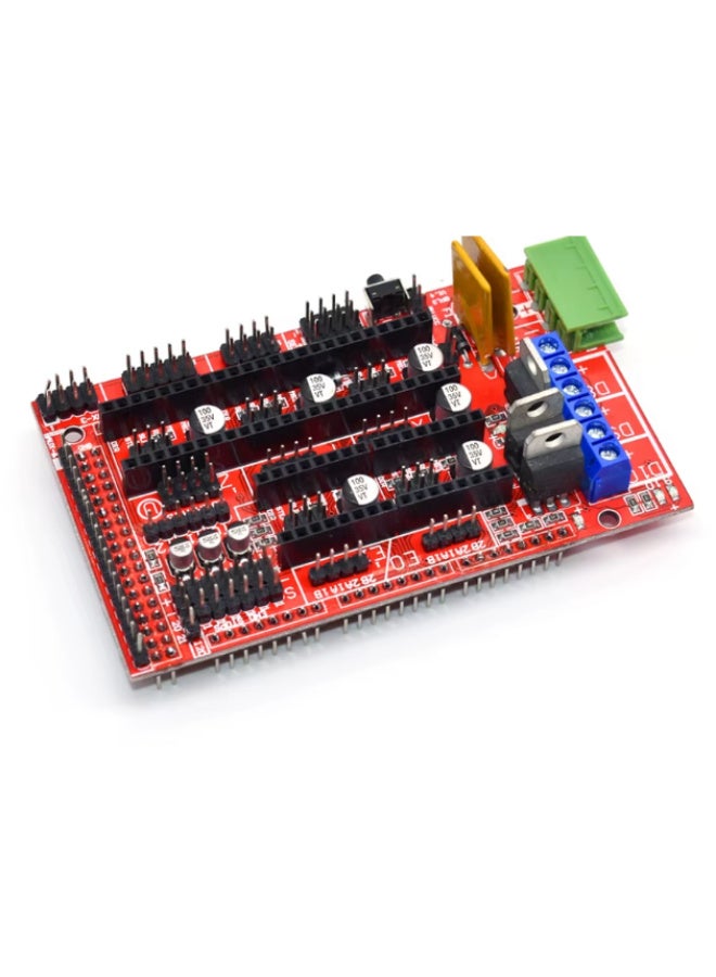 DIY-Kit RAMPS 1.4 3D Printer Controller Board – RepRap Arduino Mega 2560 Shield Module | 3D Printer Parts Upgrade for Prusa, Mendel, CNC, RepRap | Compatible with Stepper Drivers A4988, DRV8825 - Image 2